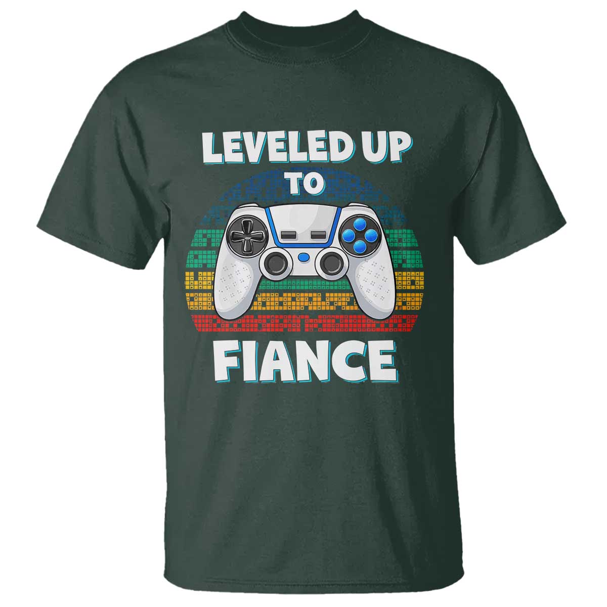 Leveled Up To Fiance T Shirt Retro Newly Engaged Gifts For Him