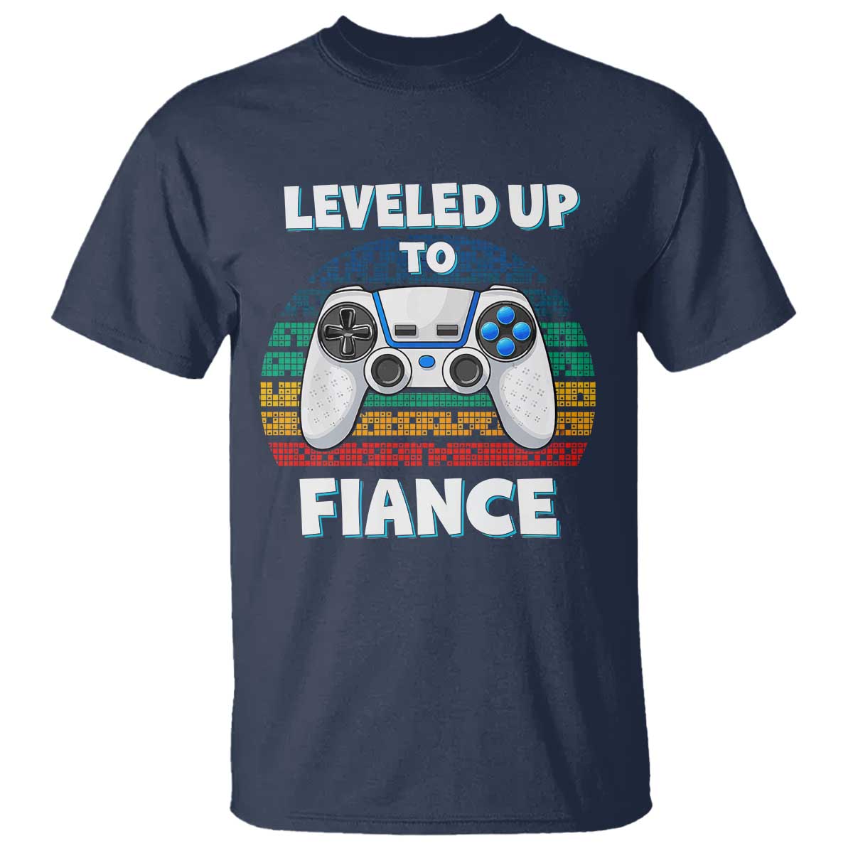 Leveled Up To Fiance T Shirt Retro Newly Engaged Gifts For Him