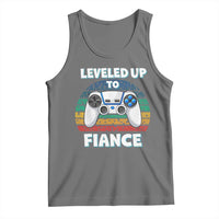 Leveled Up To Fiance Tank Top Retro Newly Engaged Gifts For Him