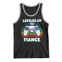 Leveled Up To Fiance Tank Top Retro Newly Engaged Gifts For Him