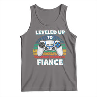 Leveled Up To Fiance Tank Top Retro Newly Engaged Gifts For Him