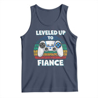 Leveled Up To Fiance Tank Top Retro Newly Engaged Gifts For Him