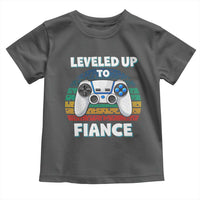 Leveled Up To Fiance Toddler T Shirt Retro Newly Engaged Gifts For Him