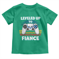 Leveled Up To Fiance Toddler T Shirt Retro Newly Engaged Gifts For Him