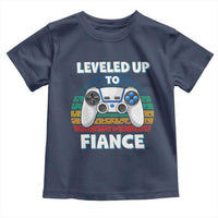 Leveled Up To Fiance Toddler T Shirt Retro Newly Engaged Gifts For Him