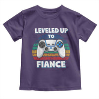 Leveled Up To Fiance Toddler T Shirt Retro Newly Engaged Gifts For Him