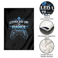 Leveled Up To Fiance Garden Flag Newly Engaged Gifts For Him Gamer