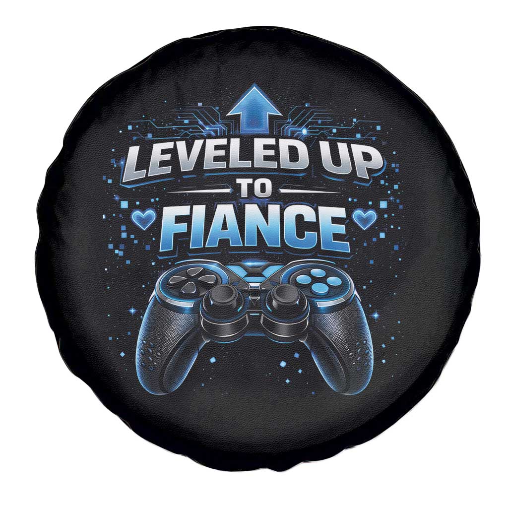 Leveled Up To Fiance Spare Tire Cover Newly Engaged Gifts For Him Gamer