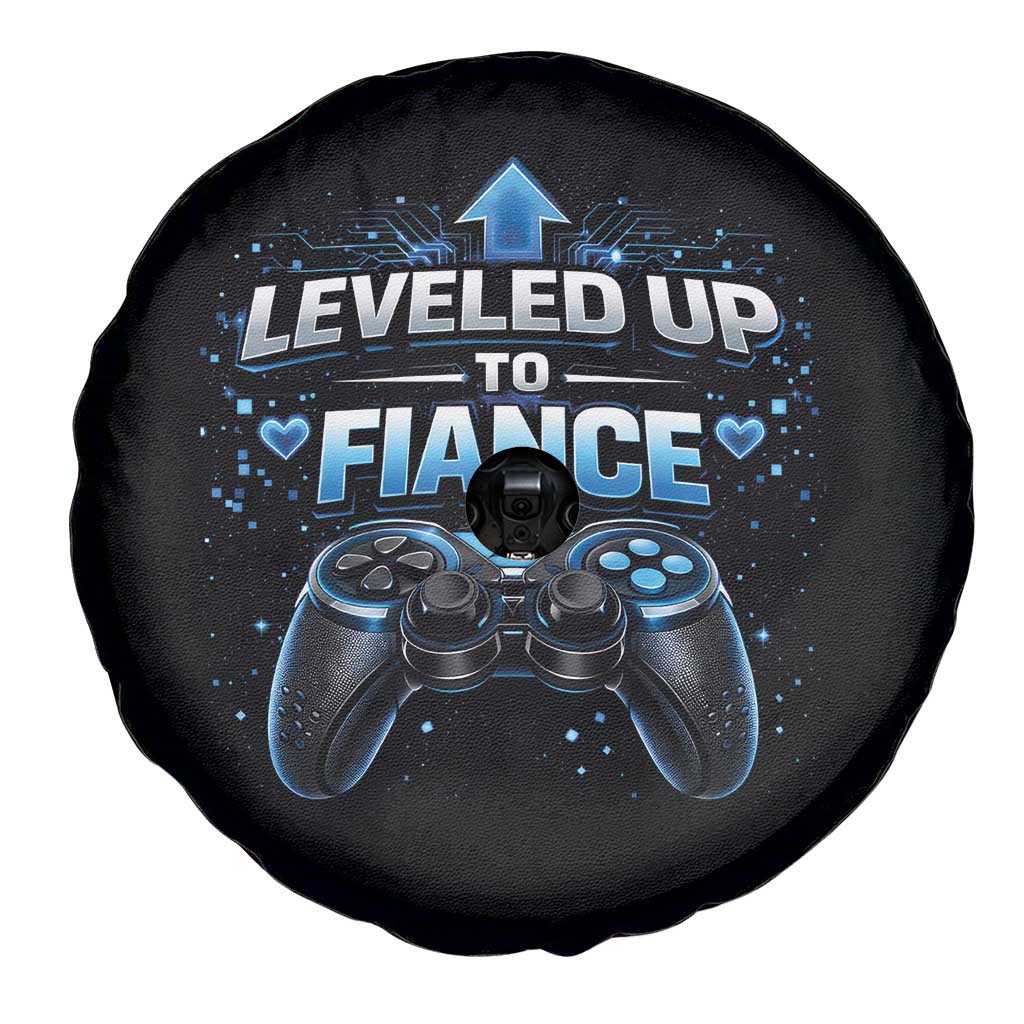 Leveled Up To Fiance Spare Tire Cover Newly Engaged Gifts For Him Gamer