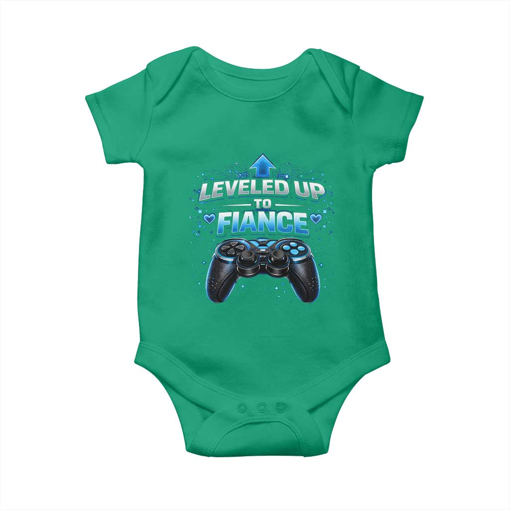 Leveled Up To Fiance Baby Onesie Newly Engaged Gifts For Him Gamer