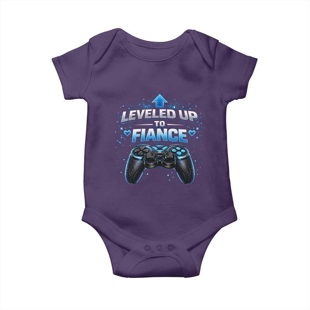 Leveled Up To Fiance Baby Onesie Newly Engaged Gifts For Him Gamer