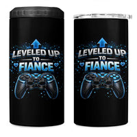 Leveled Up To Fiance 4 in 1 Can Cooler Tumbler Newly Engaged Gifts For Him Gamer