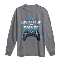 Leveled Up To Fiance Long Sleeve Shirt Newly Engaged Gifts For Him Gamer