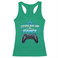 Leveled Up To Fiance Racerback Tank Top Newly Engaged Gifts For Him Gamer