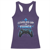 Leveled Up To Fiance Racerback Tank Top Newly Engaged Gifts For Him Gamer