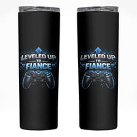 Leveled Up To Fiance Skinny Tumbler Newly Engaged Gifts For Him Gamer