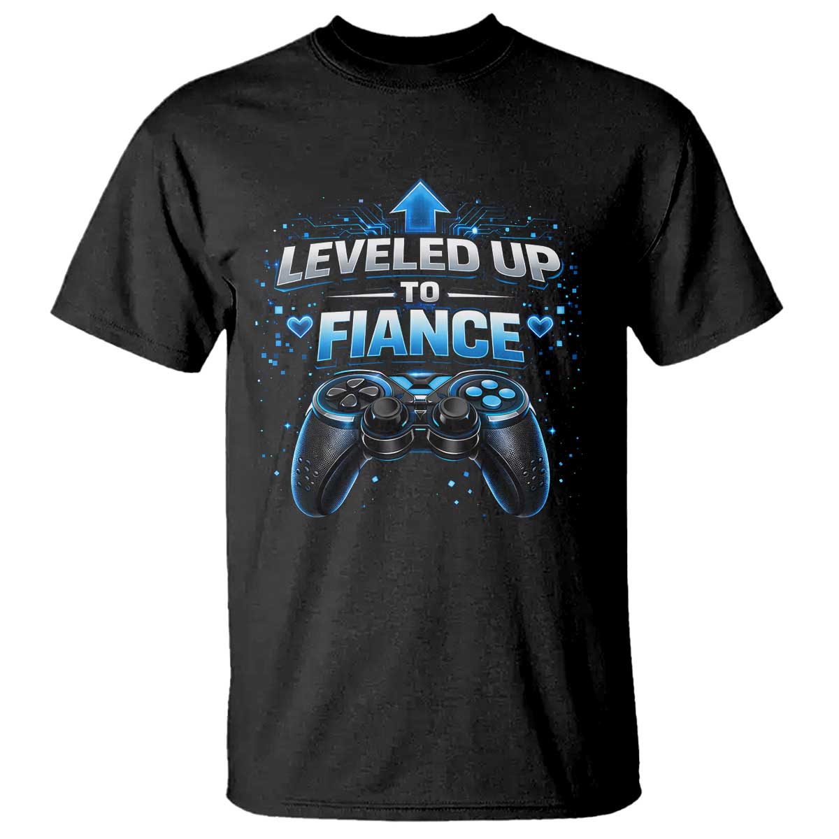 Leveled Up To Fiance T Shirt Newly Engaged Gifts For Him Gamer