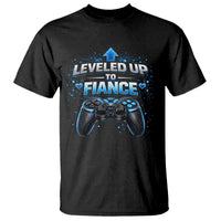 Leveled Up To Fiance T Shirt Newly Engaged Gifts For Him Gamer