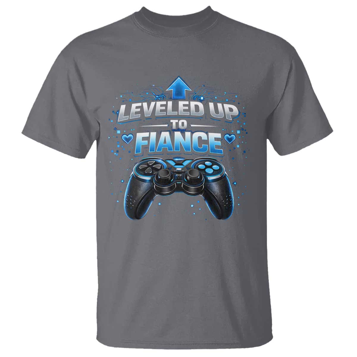 Leveled Up To Fiance T Shirt Newly Engaged Gifts For Him Gamer