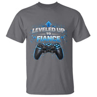 Leveled Up To Fiance T Shirt Newly Engaged Gifts For Him Gamer