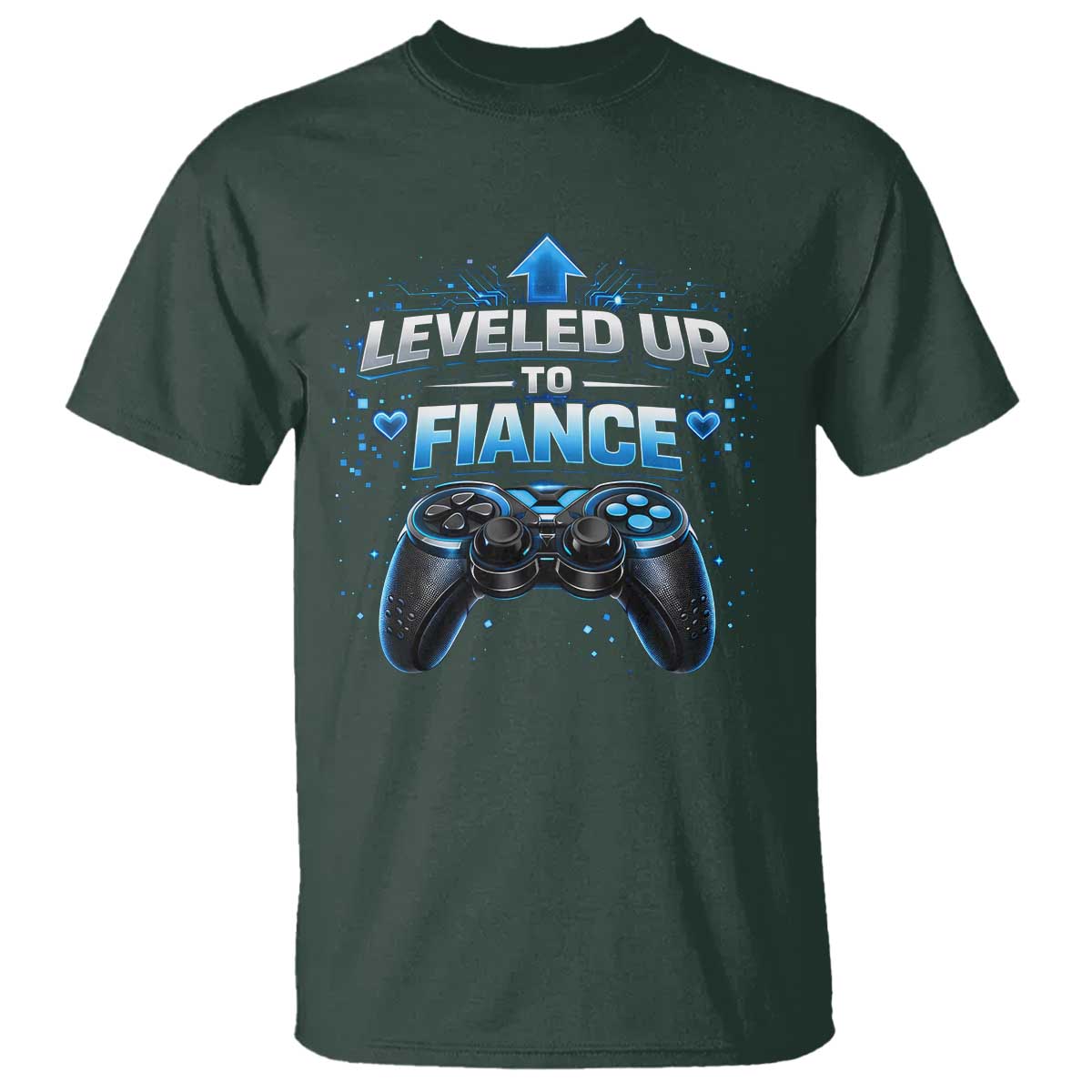 Leveled Up To Fiance T Shirt Newly Engaged Gifts For Him Gamer
