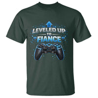 Leveled Up To Fiance T Shirt Newly Engaged Gifts For Him Gamer