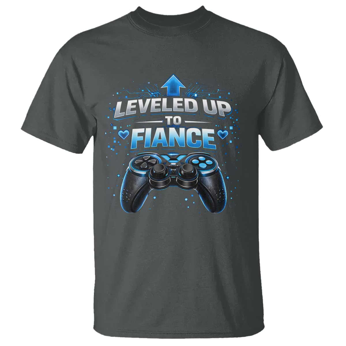 Leveled Up To Fiance T Shirt Newly Engaged Gifts For Him Gamer