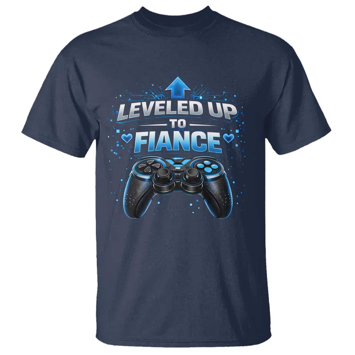 Leveled Up To Fiance T Shirt Newly Engaged Gifts For Him Gamer