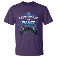Leveled Up To Fiance T Shirt Newly Engaged Gifts For Him Gamer