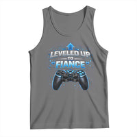 Leveled Up To Fiance Tank Top Newly Engaged Gifts For Him Gamer