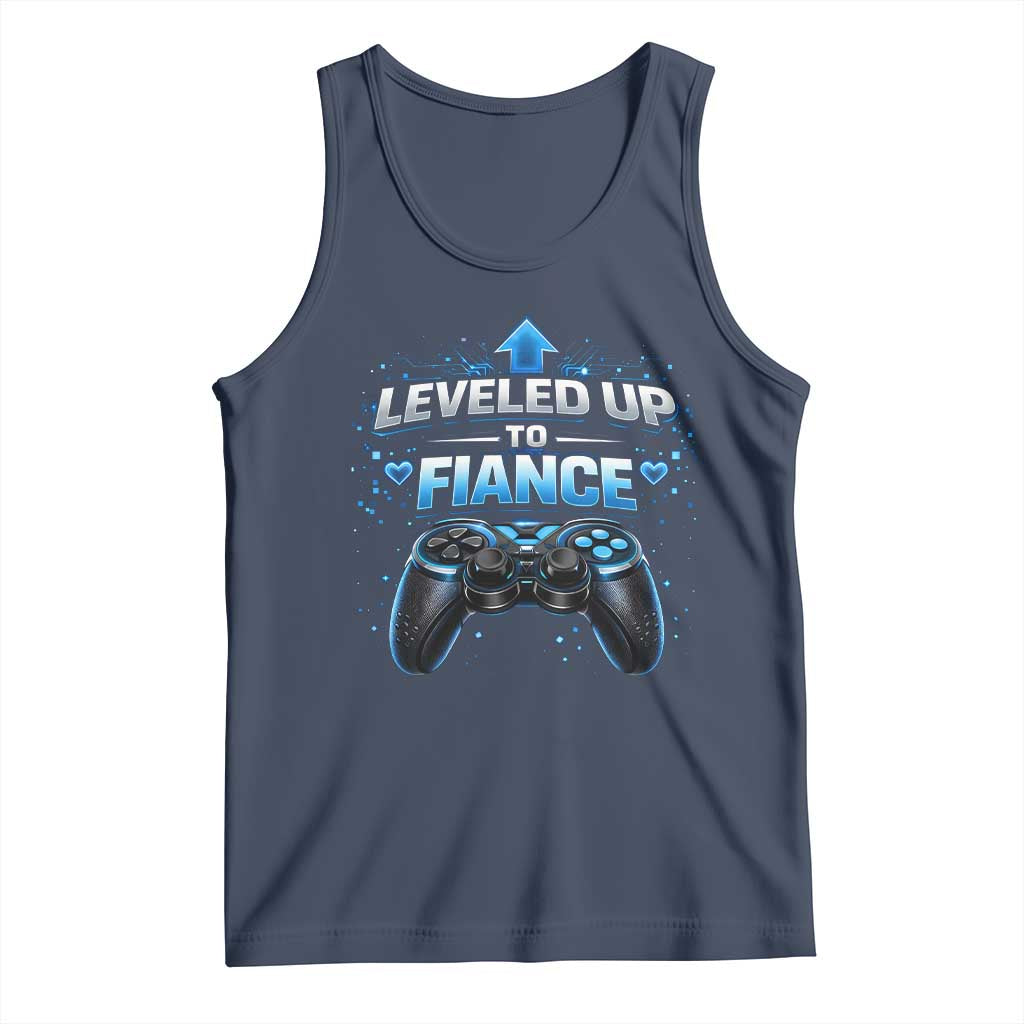 Leveled Up To Fiance Tank Top Newly Engaged Gifts For Him Gamer