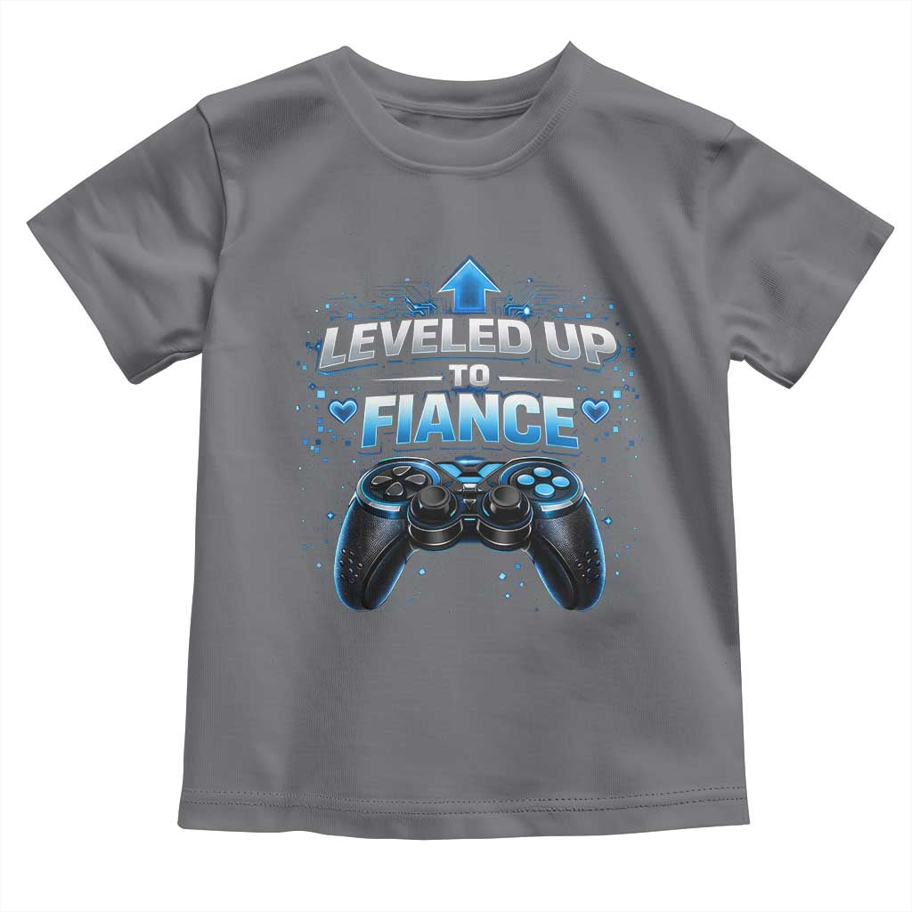 Leveled Up To Fiance Toddler T Shirt Newly Engaged Gifts For Him Gamer