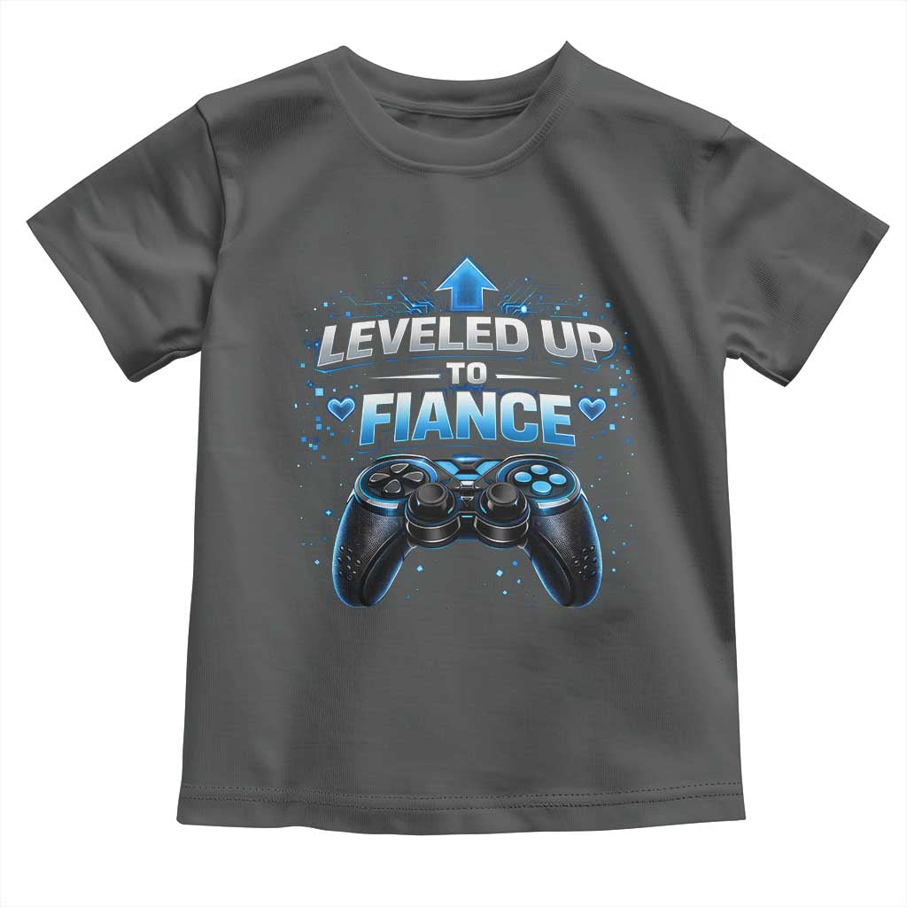 Leveled Up To Fiance Toddler T Shirt Newly Engaged Gifts For Him Gamer