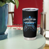 Leveled Up To Fiance Tumbler Cup Newly Engaged Gifts For Him Gamer