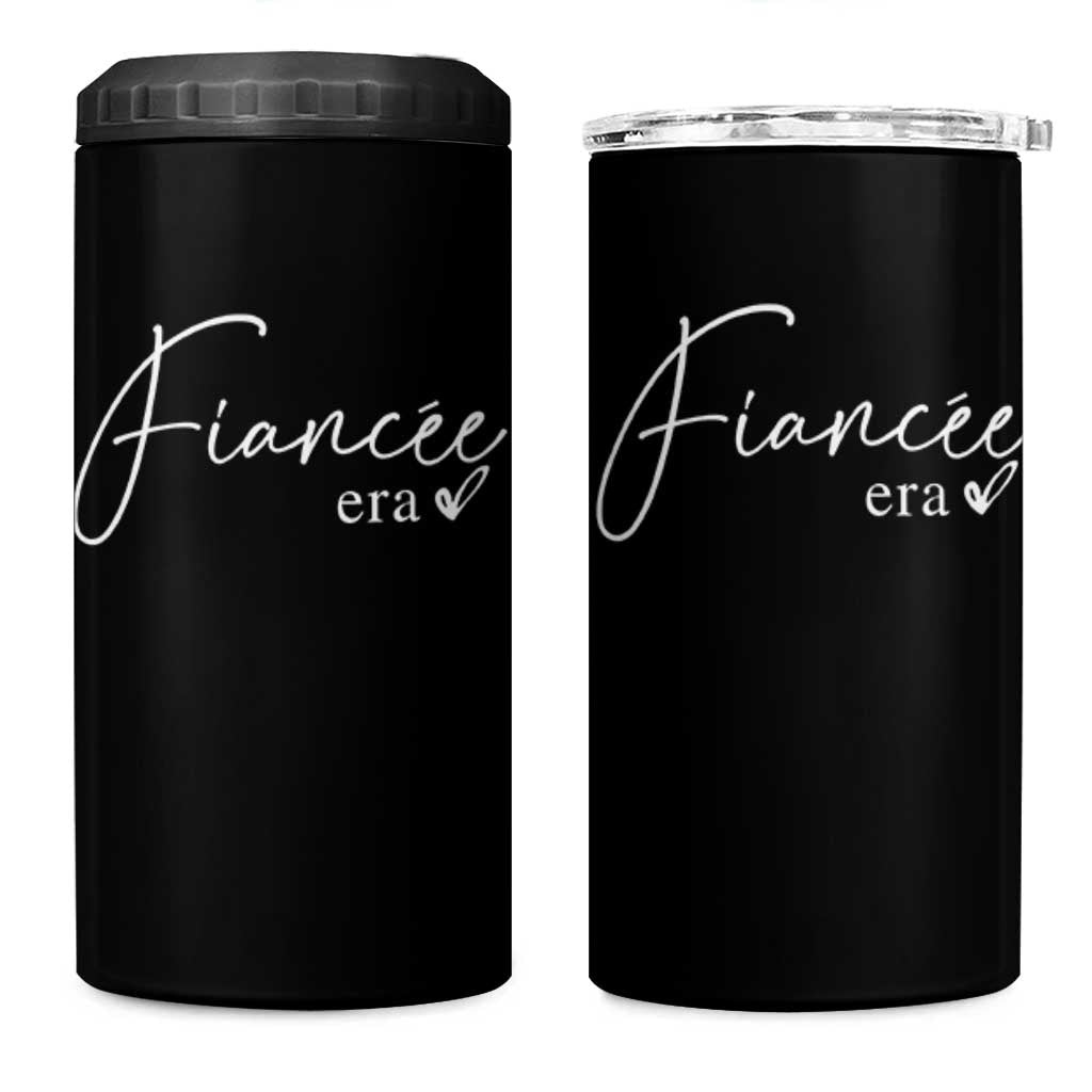 Fiancee Era 4 in 1 Can Cooler Tumbler Engaged Bride Bachelorette Outfits