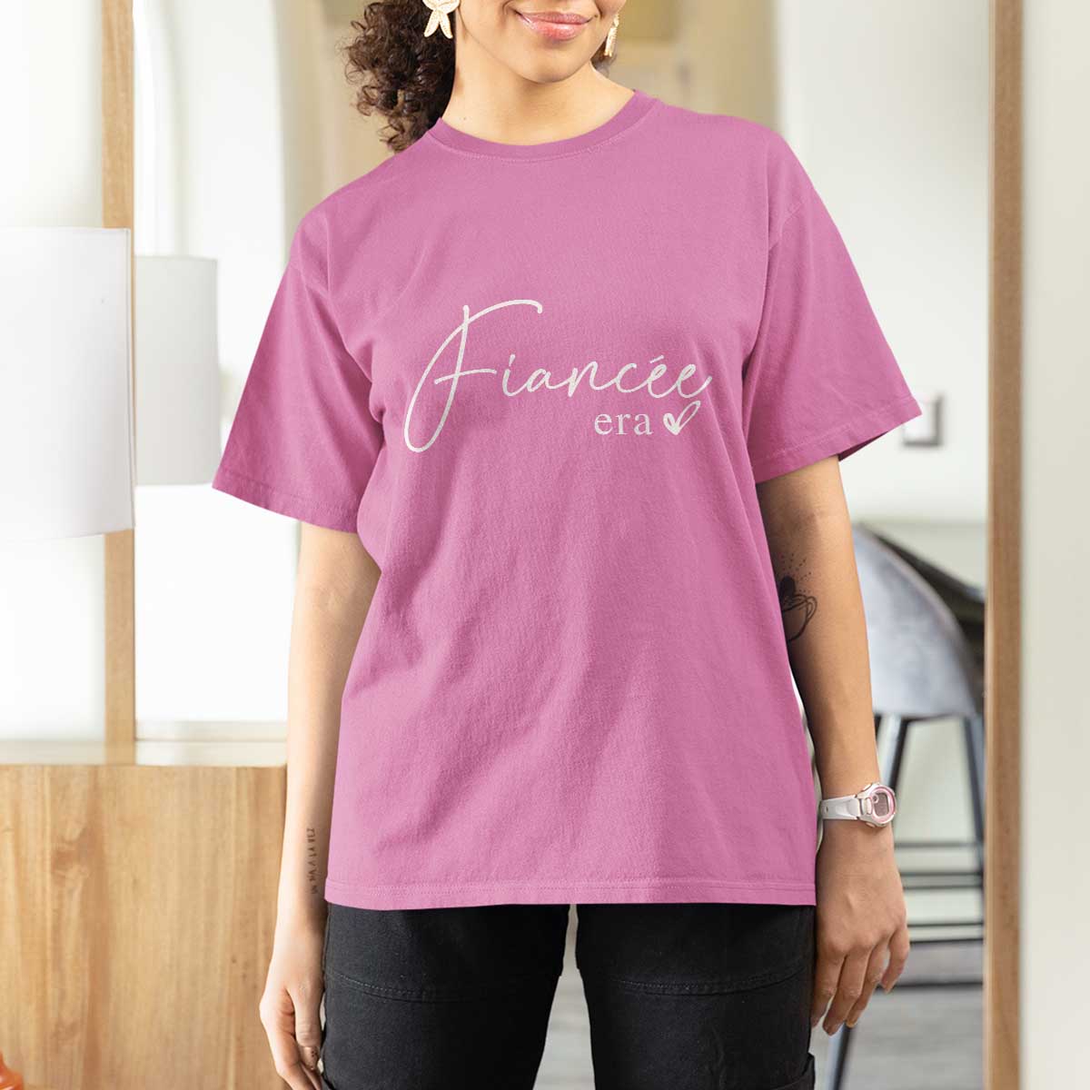 Fiancee Era T Shirt For Women Engaged Bride Bachelorette Outfits