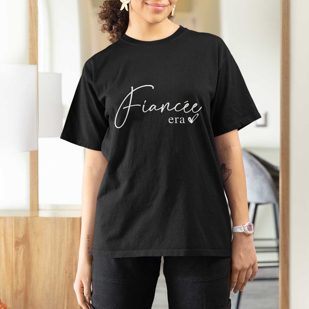 Fiancee Era T Shirt For Women Engaged Bride Bachelorette Outfits