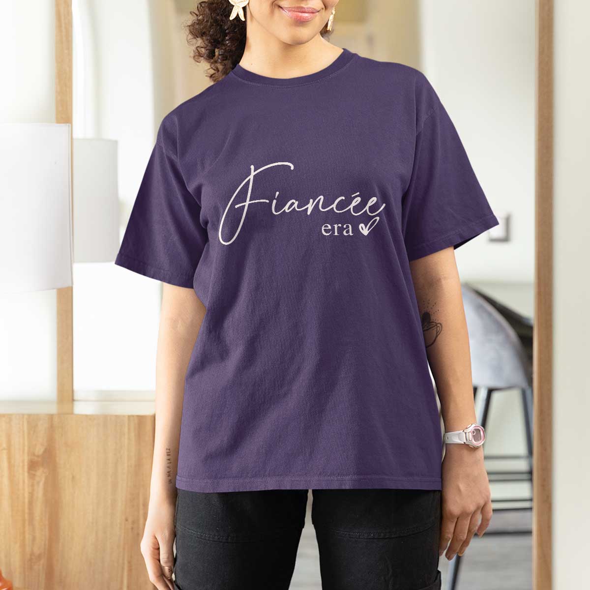Fiancee Era T Shirt For Women Engaged Bride Bachelorette Outfits