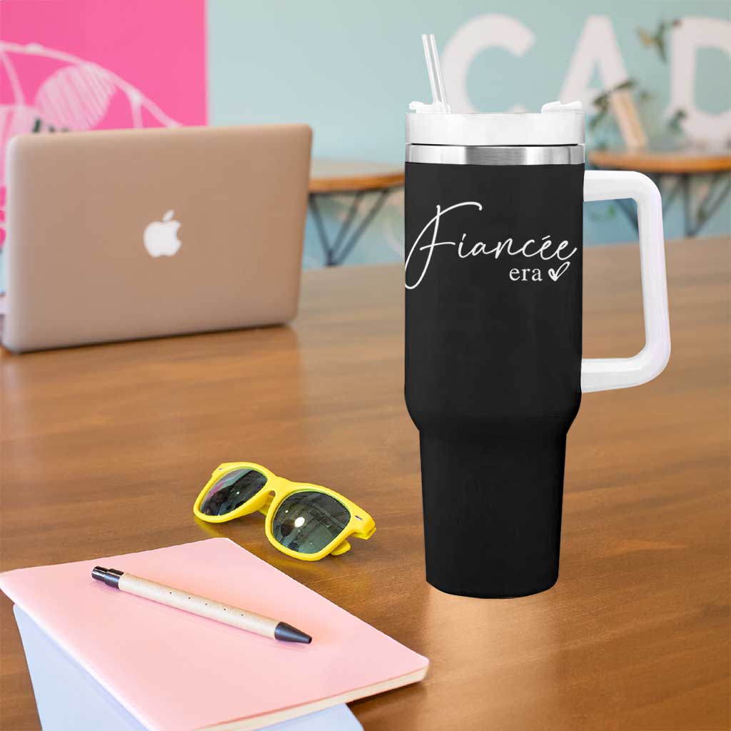 Fiancee Era Tumbler With Handle Engaged Bride Bachelorette Outfits