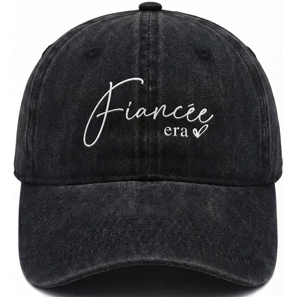 Fiancee Era Washed Cotton Baseball Cap Engaged Bride Bachelorette Outfits
