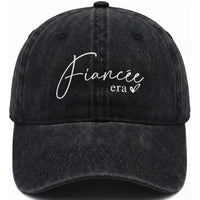 Fiancee Era Washed Cotton Baseball Cap Engaged Bride Bachelorette Outfits