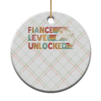 Fiance Level Unlocked Ceramic Ornament Retro Engaged Gifts For Him Gamer