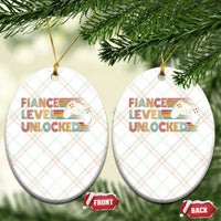 Fiance Level Unlocked Ceramic Ornament Retro Engaged Gifts For Him Gamer