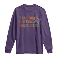 Fiance Level Unlocked Long Sleeve Shirt Retro Engaged Gifts For Him Gamer