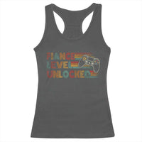 Fiance Level Unlocked Racerback Tank Top Retro Engaged Gifts For Him Gamer