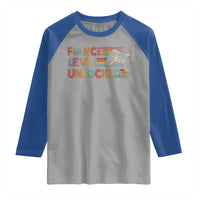 Fiance Level Unlocked Raglan Shirt Retro Engaged Gifts For Him Gamer