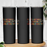 Fiance Level Unlocked Skinny Tumbler Retro Engaged Gifts For Him Gamer