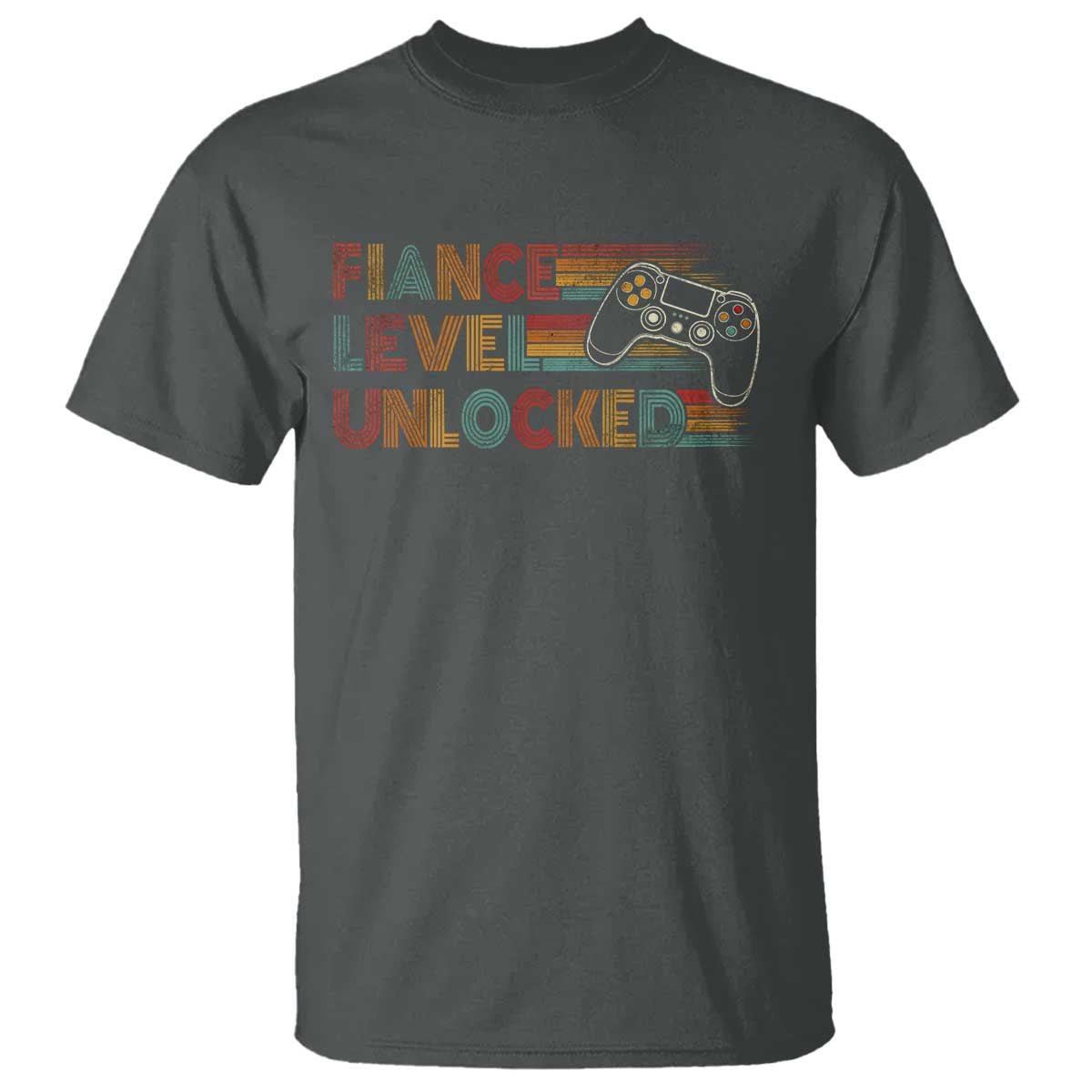 Fiance Level Unlocked T Shirt Retro Engaged Gifts For Him Gamer