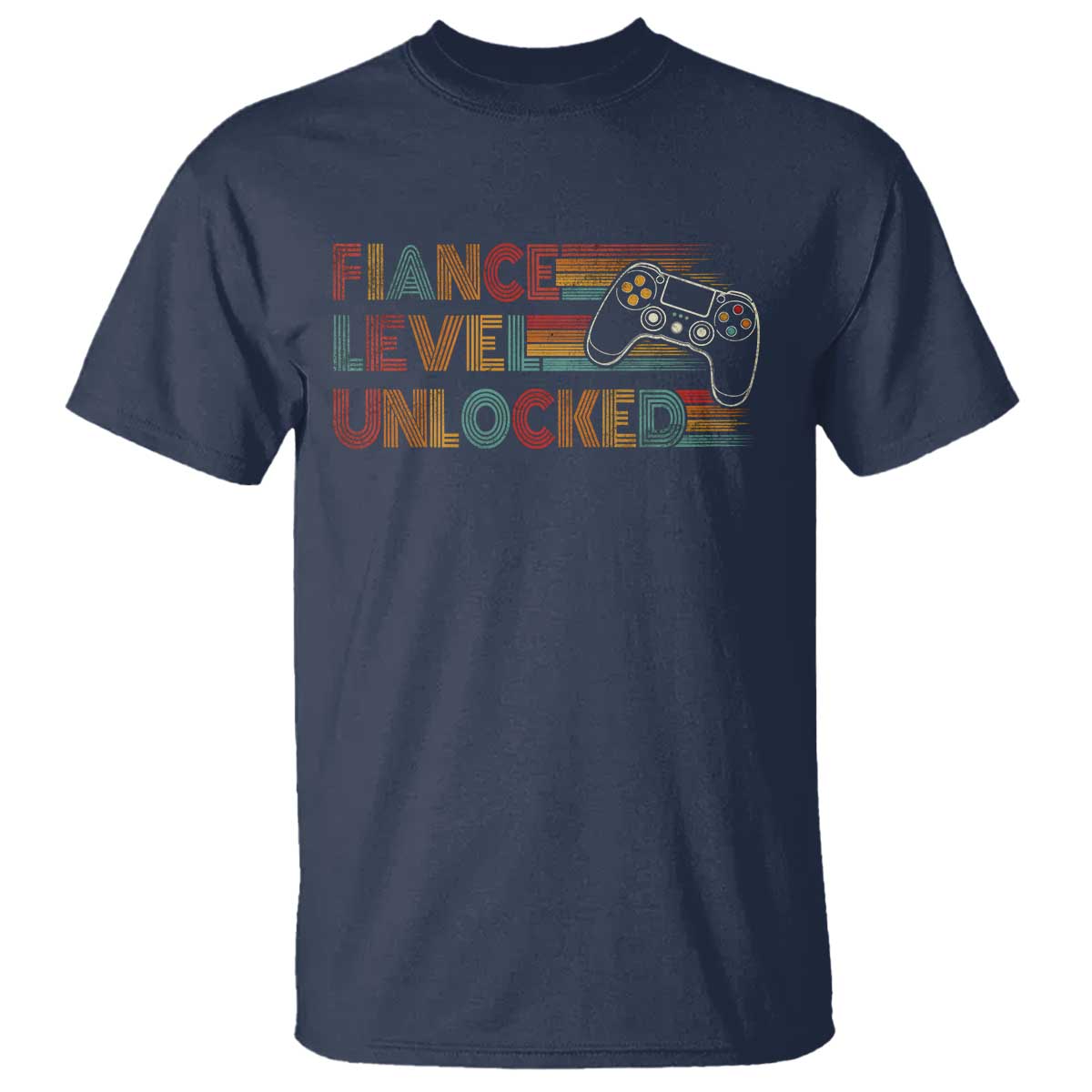 Fiance Level Unlocked T Shirt Retro Engaged Gifts For Him Gamer