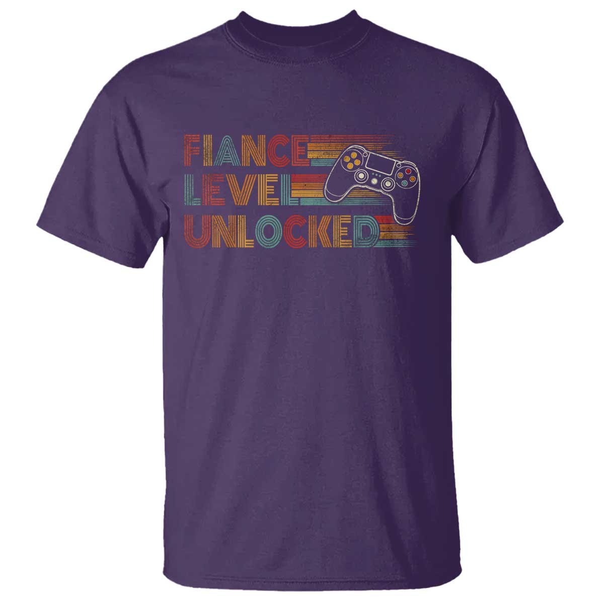 Fiance Level Unlocked T Shirt Retro Engaged Gifts For Him Gamer